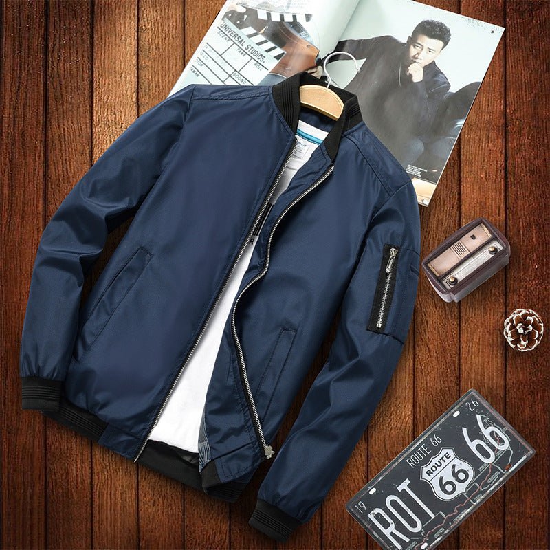 Casual ordinary hooded zipper youth men's casual jacket - 𝐝𝐮𝐯𝐥𝐚𝐬𝐡𝐨𝐩.𝐜𝐨𝐦