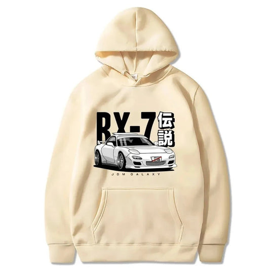 2024 trendy hoodie retro RX7 FD Drift Japanese car print breathable sports shirt Harajuku sportswear loose men's pullover - 𝐃𝐔𝐕𝐋𝐀𝐒𝐇𝐎𝐏