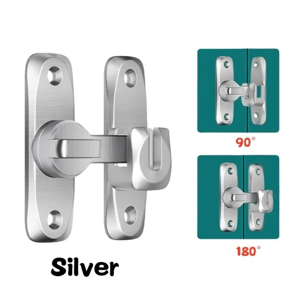 90/180 Degree Flip Door Lock Home Security Sliding Door Latch Small Gate Latches Hardware Anti - theft Lock Zinc Alloy Door Bolts - 𝐃𝐔𝐕𝐋𝐀𝐒𝐇𝐎𝐏