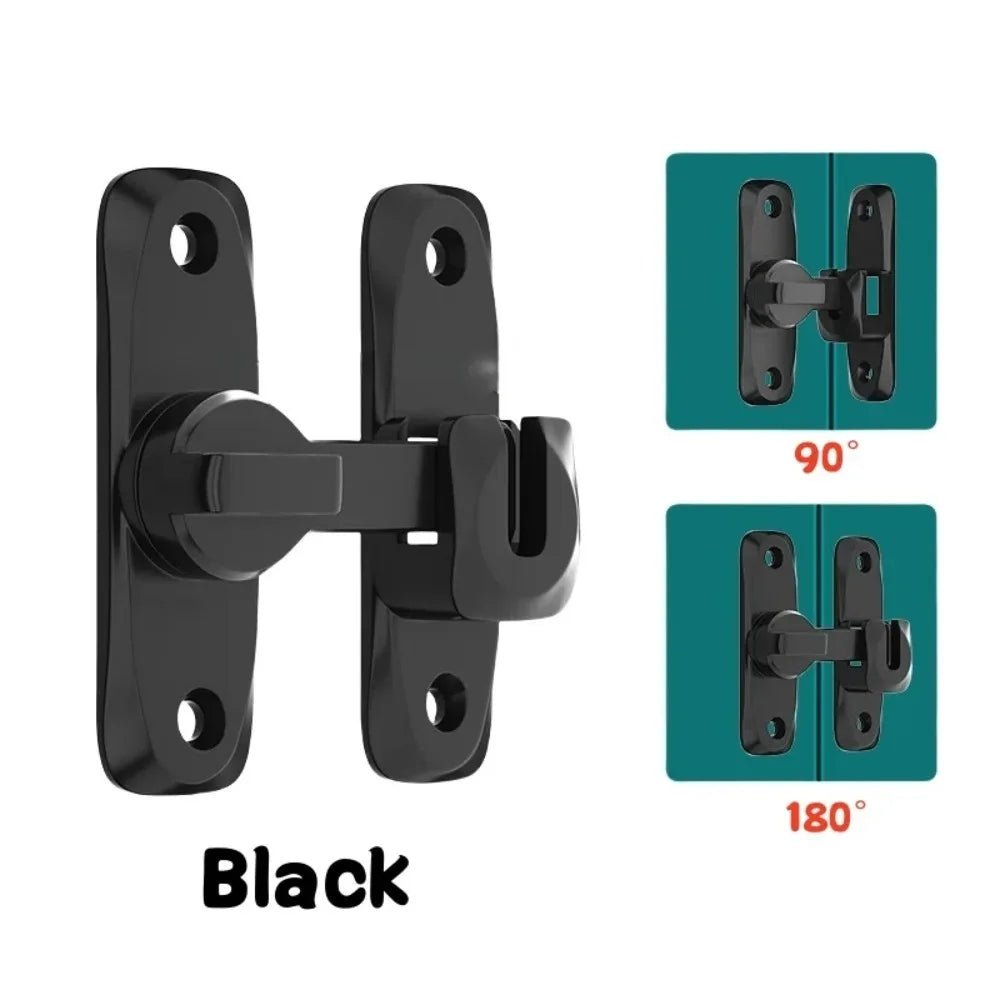 90/180 Degree Flip Door Lock Home Security Sliding Door Latch Small Gate Latches Hardware Anti - theft Lock Zinc Alloy Door Bolts - 𝐃𝐔𝐕𝐋𝐀𝐒𝐇𝐎𝐏