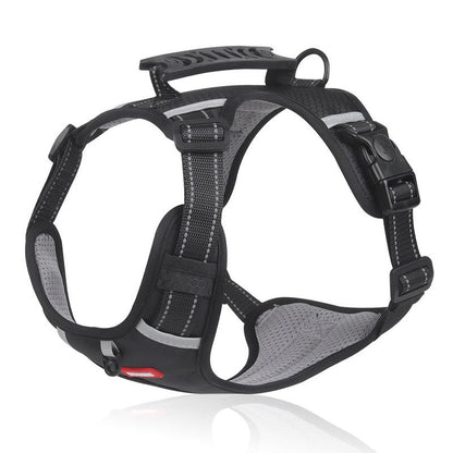 Adjustable No - Pull Pet Harness for Dogs and Cats - Soft Padded Harness with Easy Control Handle for Large Breeds - Prevents Choking and Pulling - Comfortable and Secure Fit - 𝐃𝐔𝐕𝐋𝐀𝐒𝐇𝐎𝐏