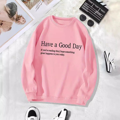 Back collar and fleece hoodie round neck HAVEAGOODDDAY - 𝐝𝐮𝐯𝐥𝐚𝐬𝐡𝐨𝐩.𝐜𝐨𝐦