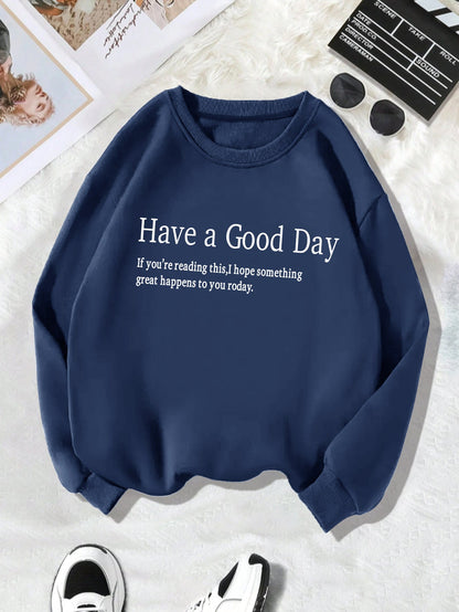 Back collar and fleece hoodie round neck HAVEAGOODDDAY - 𝐝𝐮𝐯𝐥𝐚𝐬𝐡𝐨𝐩.𝐜𝐨𝐦
