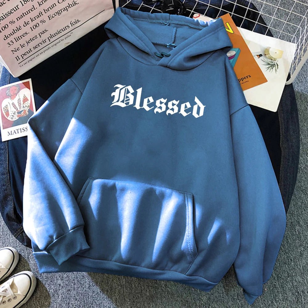 Blessed Creativity Printed Hoodies Women Street Style Hip Hop Hoody Autumn Loose Fleece Clothing Comfortable Pullover Sweatshirt - 𝐃𝐔𝐕𝐋𝐀𝐒𝐇𝐎𝐏