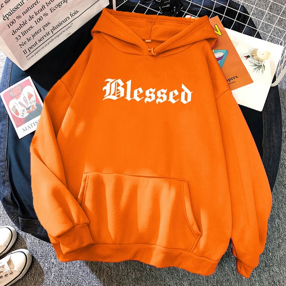 Blessed Creativity Printed Hoodies Women Street Style Hip Hop Hoody Autumn Loose Fleece Clothing Comfortable Pullover Sweatshirt - 𝐃𝐔𝐕𝐋𝐀𝐒𝐇𝐎𝐏