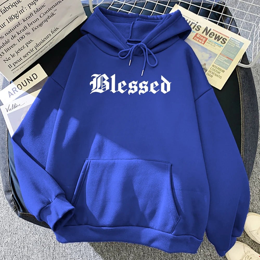 Blessed Creativity Printed Hoodies Women Street Style Hip Hop Hoody Autumn Loose Fleece Clothing Comfortable Pullover Sweatshirt - 𝐃𝐔𝐕𝐋𝐀𝐒𝐇𝐎𝐏