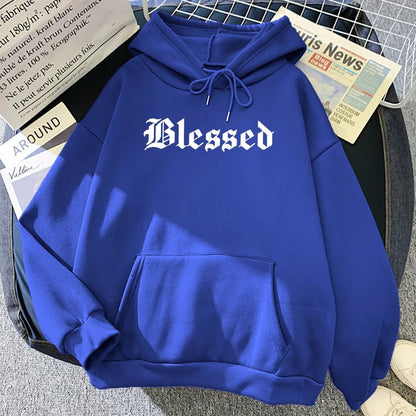 Blessed Creativity Printed Hoodies Women Street Style Hip Hop Hoody Autumn Loose Fleece Clothing Comfortable Pullover Sweatshirt - 𝐃𝐔𝐕𝐋𝐀𝐒𝐇𝐎𝐏