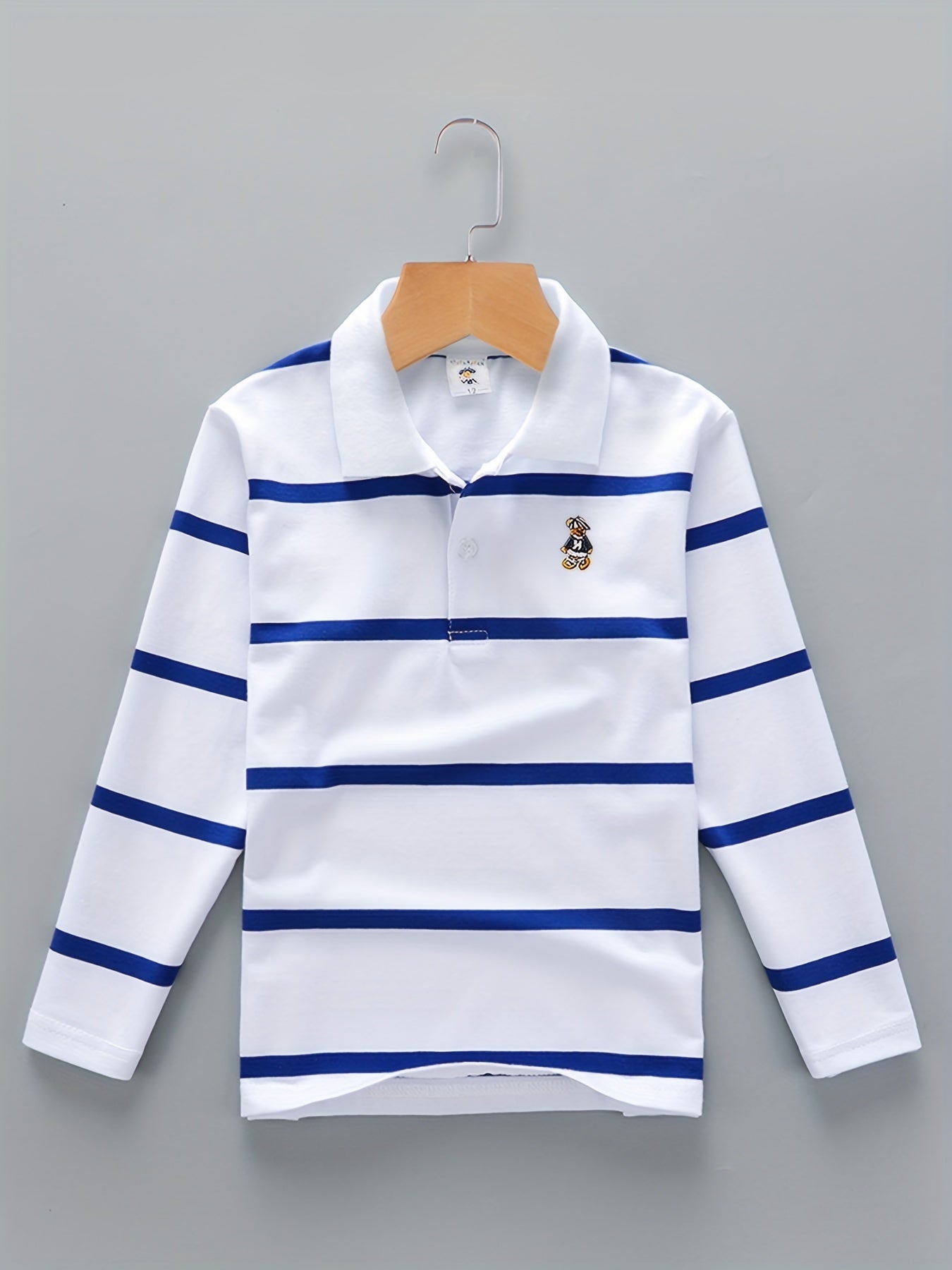Boys' Casual Lapel Shirt Children's Top Long Sleeve T-Shirt Children's Clothing Comfortable Breathable - 𝐃𝐔𝐕𝐋𝐀𝐒𝐇𝐎𝐏
