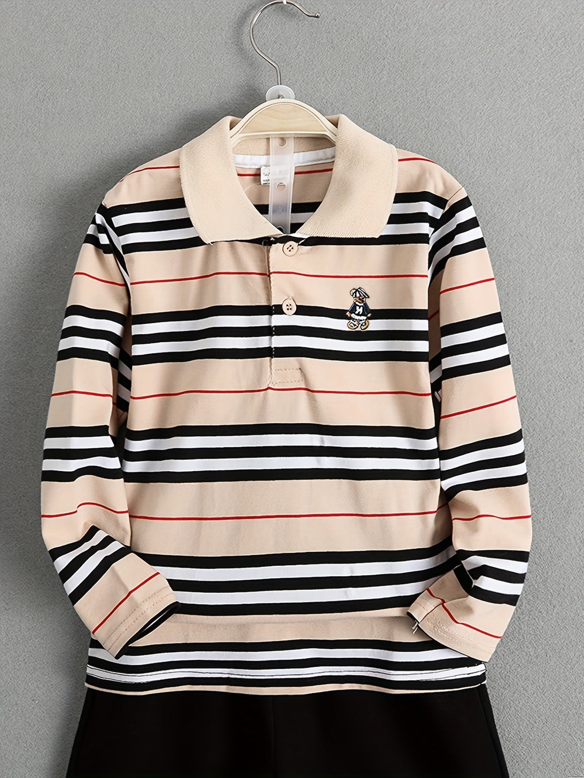 Boys' Casual Lapel Shirt Children's Top Long Sleeve T-Shirt Children's Clothing Comfortable Breathable - 𝐃𝐔𝐕𝐋𝐀𝐒𝐇𝐎𝐏