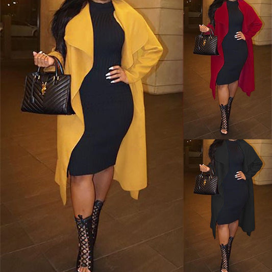 Fashion Autumn And Winter Warm All Match Loose Casual Lapel Long Sleeved Long Trench Coat Women's Clothing - 𝐃𝐔𝐕𝐋𝐀𝐒𝐇𝐎𝐏