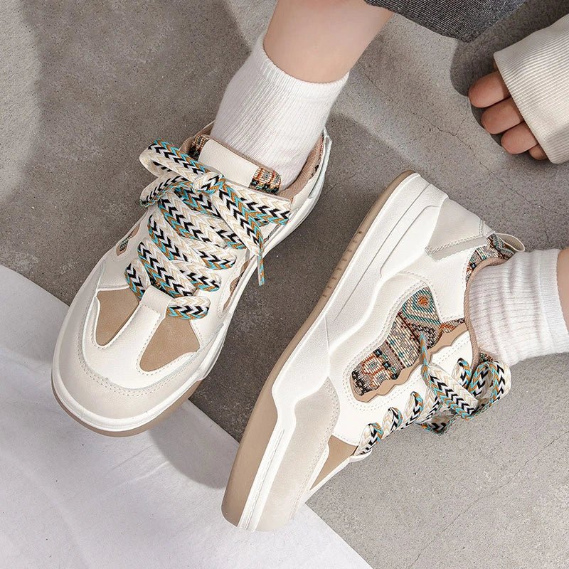 Fashion Women's Shoes Spring Casual Thick Sole Designer Sneakers Girls Breathable Lace - up Colorful Ladies Shoes Women Sneakers - 𝐝𝐮𝐯𝐥𝐚𝐬𝐡𝐨𝐩.𝐜𝐨𝐦