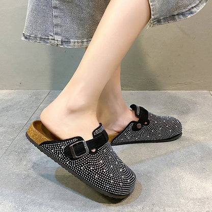 Flat - soled rhinestone cork Birkenstock fishing Birkenstock shoes for women thick - soled fashion outer wear Birkenstock shoes - 𝐃𝐔𝐕𝐋𝐀𝐒𝐇𝐎𝐏