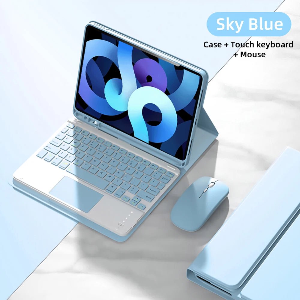 For iPad Air 4th 10.9" 2020 A2072 A2316 A2324 A2325 Keyboard Case for iPad Air 5th 10.9" 2022 A2588 A2589 A2591 Case - 𝐃𝐔𝐕𝐋𝐀𝐒𝐇𝐎𝐏