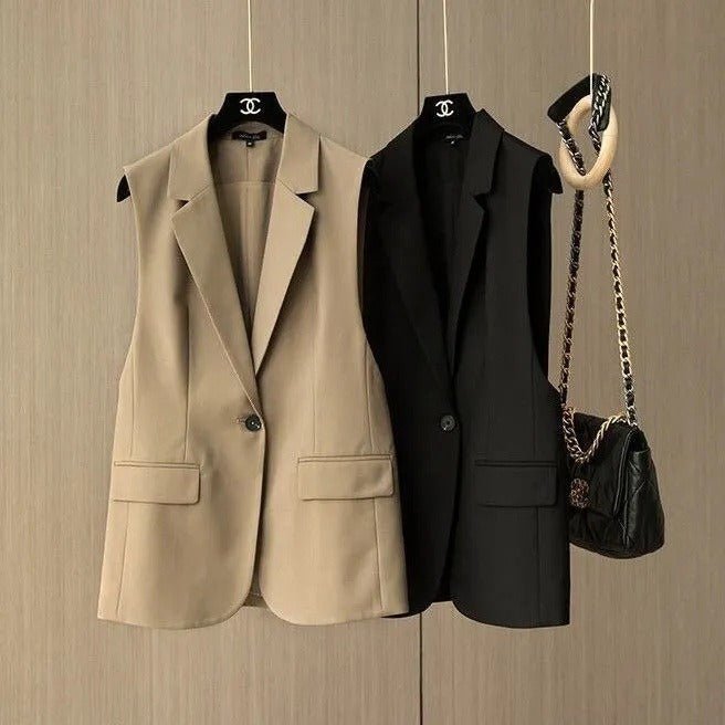 High end fashion, minimalist temperament, capable and stylish 2 versatile suits, vests, women's outerwear trend - 𝐝𝐮𝐯𝐥𝐚𝐬𝐡𝐨𝐩.𝐜𝐨𝐦
