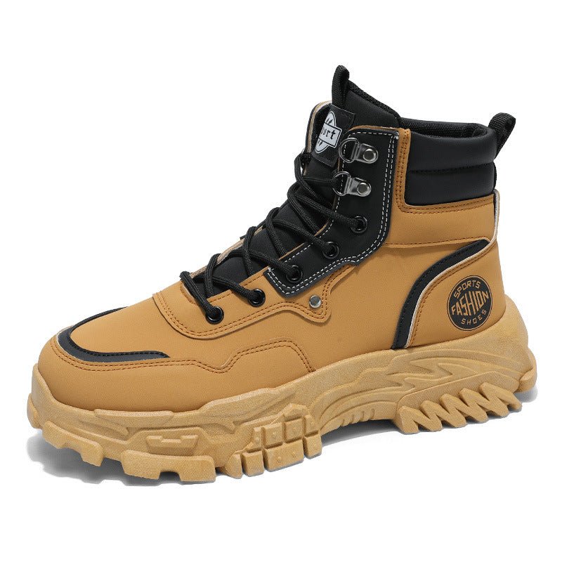 High top Martin boots for outdoor men anti slip wear - resistant thick soled versatile workwear trendy shoes - 𝐝𝐮𝐯𝐥𝐚𝐬𝐡𝐨𝐩.𝐜𝐨𝐦