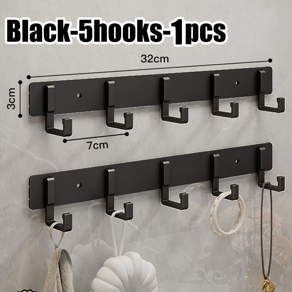 Household Wall Coat Rack Black Hooks For Hangging Clothes Towel Hanger Bathroom Robe Hook Heavy Duty Kitchen Accessories - 𝐝𝐮𝐯𝐥𝐚𝐬𝐡𝐨𝐩.𝐜𝐨𝐦