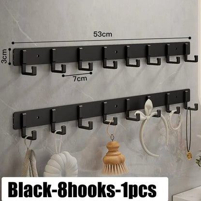 Household Wall Coat Rack Black Hooks For Hangging Clothes Towel Hanger Bathroom Robe Hook Heavy Duty Kitchen Accessories - 𝐝𝐮𝐯𝐥𝐚𝐬𝐡𝐨𝐩.𝐜𝐨𝐦