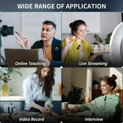 K60 NEW Wireless Lavalier Microphone Audio Video Recording Mini Mic For iPhone Android Laptop Gaming Mobile Phone Microphone - 𝐃𝐔𝐕𝐋𝐀𝐒𝐇𝐎𝐏
