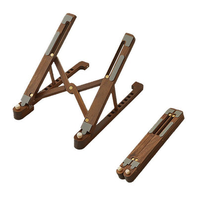 Laptop Stand Desktop Riser Elevated Ventilated Base Vertical Creative Storage Wooden Shelf - 𝐃𝐔𝐕𝐋𝐀𝐒𝐇𝐎𝐏