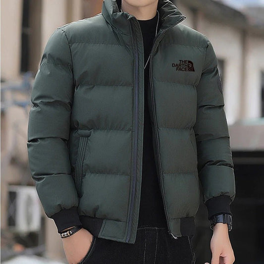 Men's stand up collar cotton coat thickened winter warm and fashionable zipper cardigan jacket - 𝐃𝐔𝐕𝐋𝐀𝐒𝐇𝐎𝐏