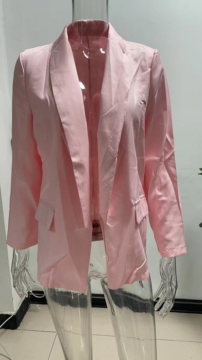 OL Style Fitted Blazer Coat for Women Autumn/Winter Fashion Professional Office Wear Slim Fit Casual Workwear - 𝐝𝐮𝐯𝐥𝐚𝐬𝐡𝐨𝐩.𝐜𝐨𝐦