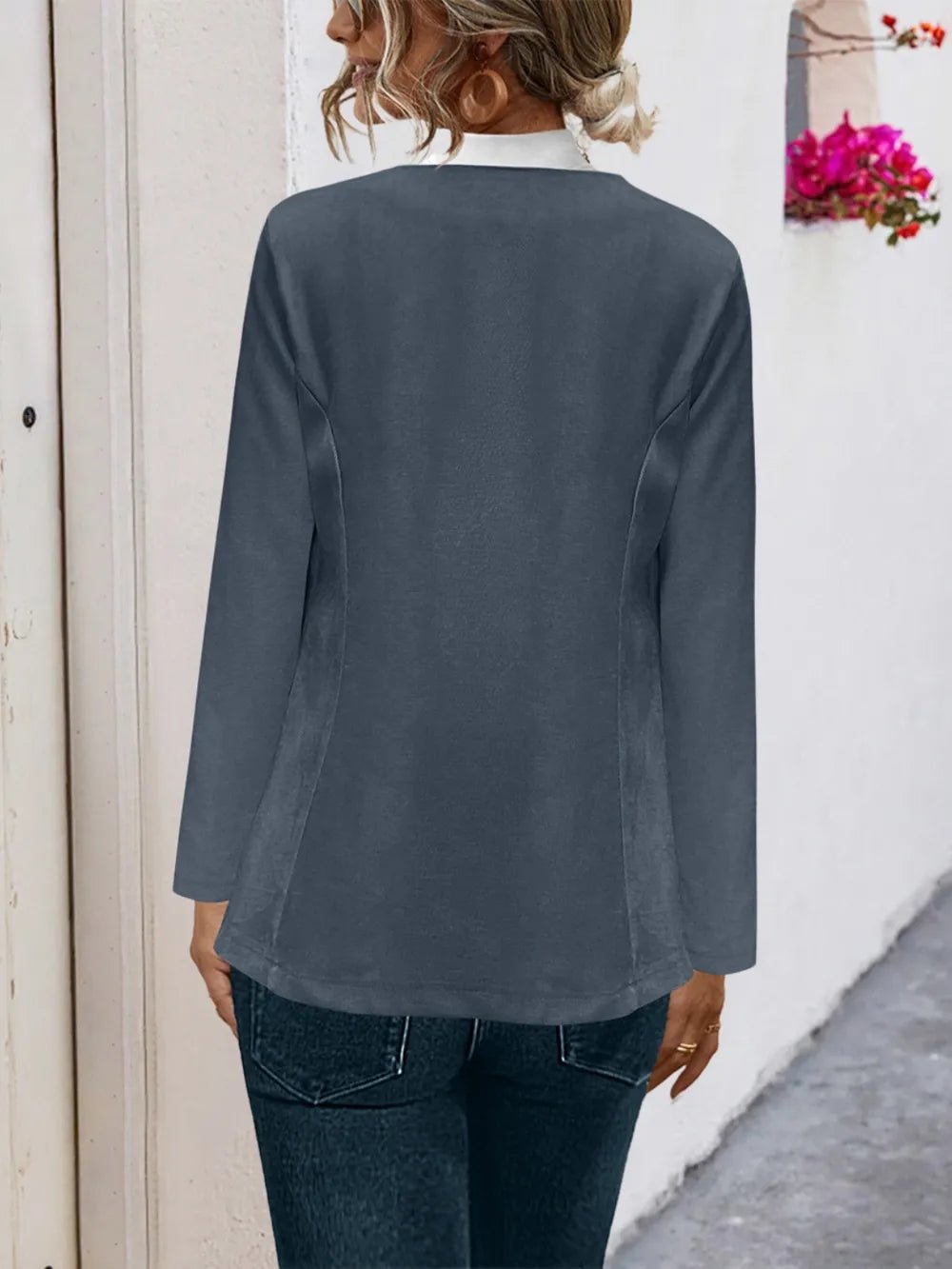 Open Front Long Sleeve Cardigan - 𝐃𝐔𝐕𝐋𝐀𝐒𝐇𝐎𝐏