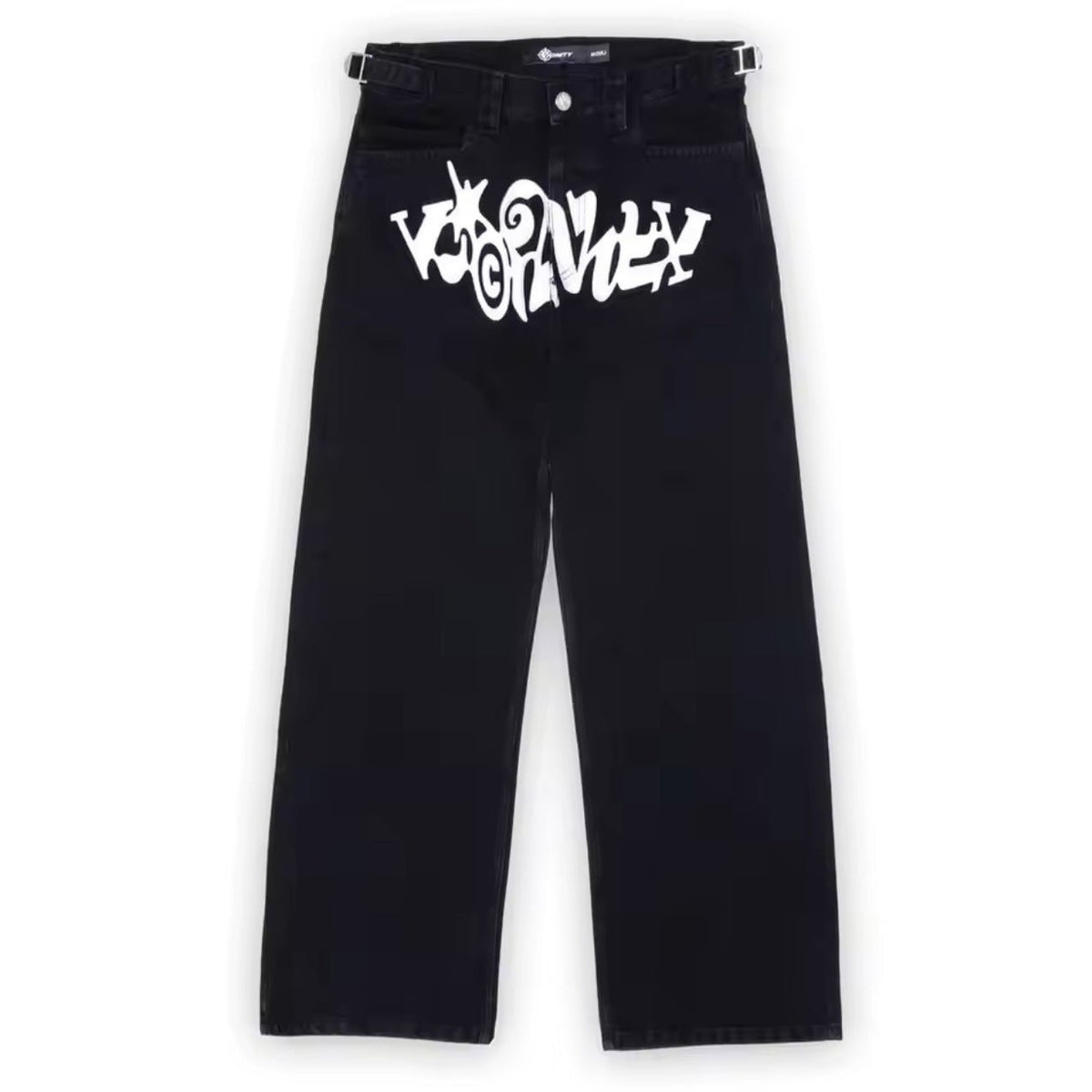 Personalized letter printed jeans, men's spring and autumn high street hip - hop fashion brand, loose straight leg pants - 𝐝𝐮𝐯𝐥𝐚𝐬𝐡𝐨𝐩.𝐜𝐨𝐦
