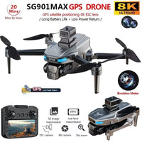 SG901MAX GPS Drone 8K Professional HD Dual Camera With Screen 5G WIFI 360°Obstacle Avoidance Brushless Foldable Quadcopter Drone - 𝐝𝐮𝐯𝐥𝐚𝐬𝐡𝐨𝐩.𝐜𝐨𝐦
