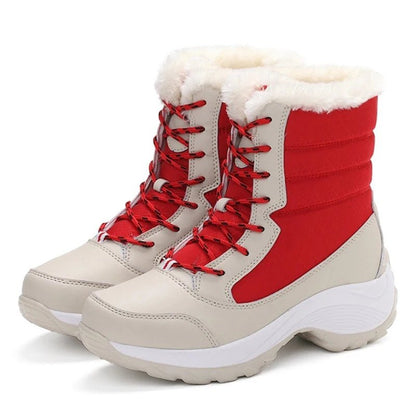 Snow Boots Women Platform Boots Non - slip Women Winter Shoes Fur Warm Ankle Boots for Women Wedges Waterproof Thigh High Boots - 𝐝𝐮𝐯𝐥𝐚𝐬𝐡𝐨𝐩.𝐜𝐨𝐦