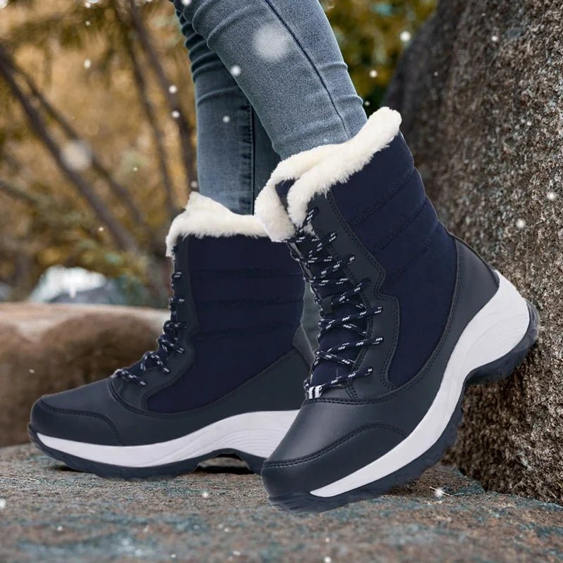 Snow Boots Women Platform Boots Non - slip Women Winter Shoes Fur Warm Ankle Boots for Women Wedges Waterproof Thigh High Boots - 𝐝𝐮𝐯𝐥𝐚𝐬𝐡𝐨𝐩.𝐜𝐨𝐦