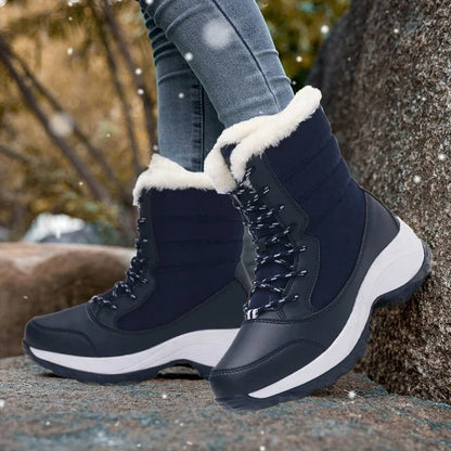 Snow Boots Women Platform Boots Non - slip Women Winter Shoes Fur Warm Ankle Boots for Women Wedges Waterproof Thigh High Boots - 𝐝𝐮𝐯𝐥𝐚𝐬𝐡𝐨𝐩.𝐜𝐨𝐦