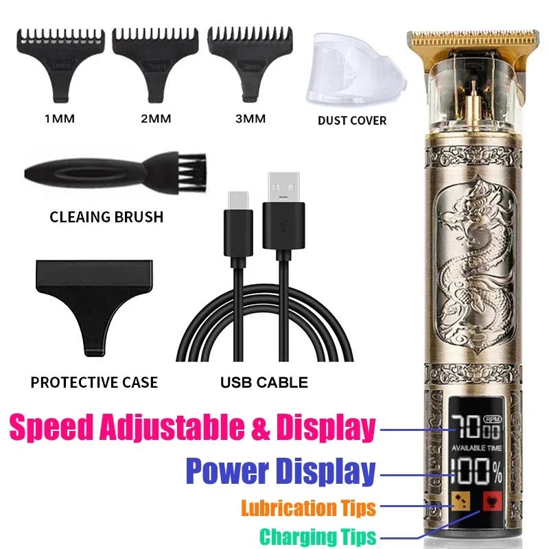 Three - speed Variable Gear T9 Hair Clipper Shaving Hair Trimming Hair Trimming Electric Shaver Boyfriend Gift Barber Clippers - 𝐝𝐮𝐯𝐥𝐚𝐬𝐡𝐨𝐩.𝐜𝐨𝐦