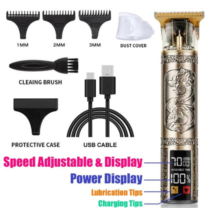 Three - speed Variable Gear T9 Hair Clipper Shaving Hair Trimming Hair Trimming Electric Shaver Boyfriend Gift Barber Clippers - 𝐝𝐮𝐯𝐥𝐚𝐬𝐡𝐨𝐩.𝐜𝐨𝐦