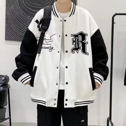 Trendy baseball jacket men's casual jacket upper garment - 𝐃𝐔𝐕𝐋𝐀𝐒𝐇𝐎𝐏