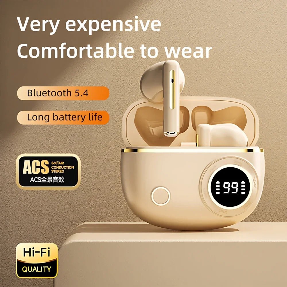 TWS Wireless Bluetooth Headset LED Dislpaly Binaural Waterproof Noise Reduction Earphone Sports Stereo Noise Canceling Headphone - 𝐃𝐔𝐕𝐋𝐀𝐒𝐇𝐎𝐏