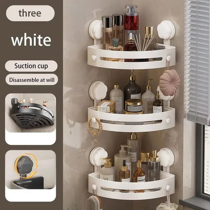 Washroom Suction Cup Without Punching Triangular Storage Shelf Bathroom Toilet Corner Towel Shower Gel Storage Rack - 𝐝𝐮𝐯𝐥𝐚𝐬𝐡𝐨𝐩.𝐜𝐨𝐦
