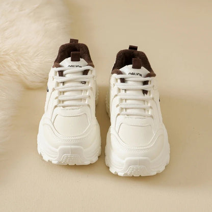 Winter cotton shoes, fleece - lined dad sneakers, women's shoes, slip - resistant and wear - resistant, K610 - 𝐃𝐔𝐕𝐋𝐀𝐒𝐇𝐎𝐏