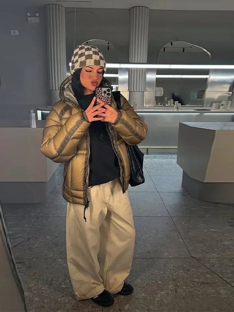 Women Parkas Cotton Jackets Stand Collar Quilted Zipper Long Sleeve Slim Coat Thick Warm Streetwear 2025 Winter Lady Outerwear - 𝐃𝐔𝐕𝐋𝐀𝐒𝐇𝐎𝐏