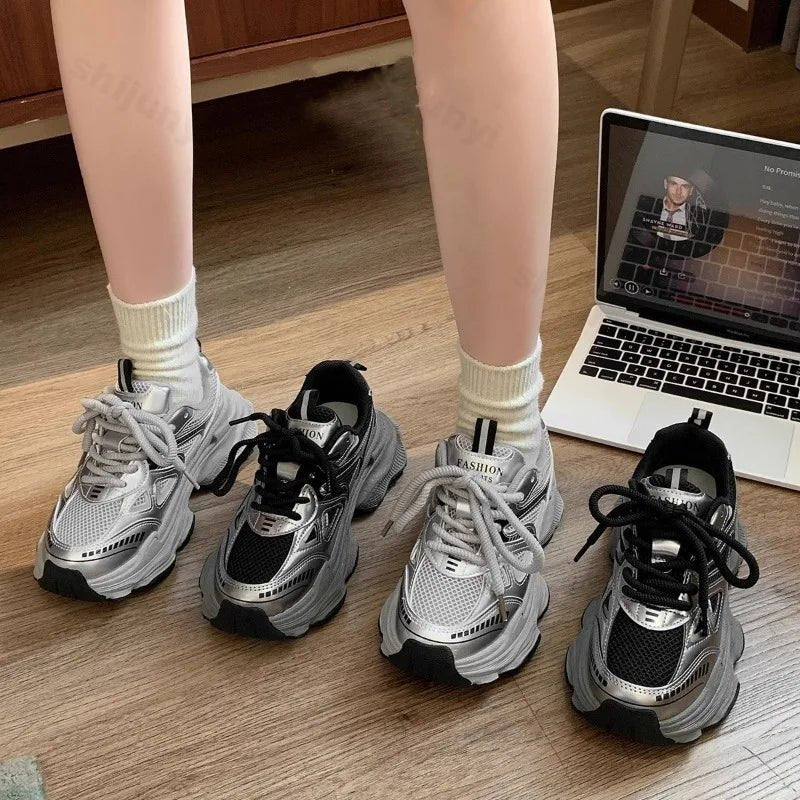 Women Platform Sneakers Autumn Winter New Height Increase Outdoor Non Slip Vulcanized Shoes Comfortable Plush Warm Casual Shoes - 𝐃𝐔𝐕𝐋𝐀𝐒𝐇𝐎𝐏