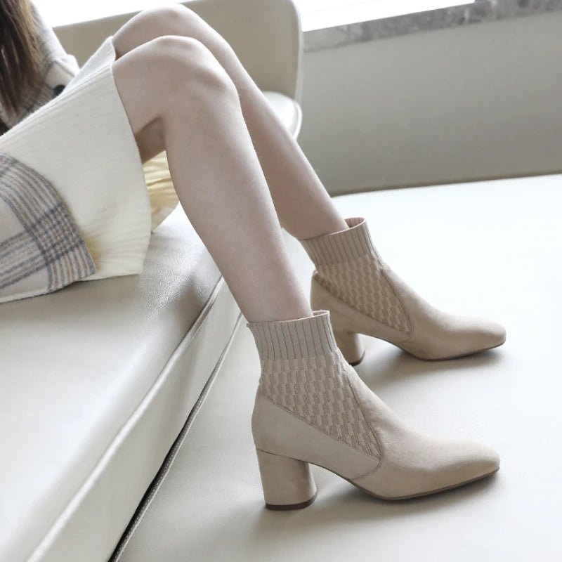 Women Shoes 2025 New Winter Shoes Women Boots Casual Lightweight Ankle Heels Women Slip on Platform Shoes Zapatos De Tacon Mujer - 𝐃𝐔𝐕𝐋𝐀𝐒𝐇𝐎𝐏