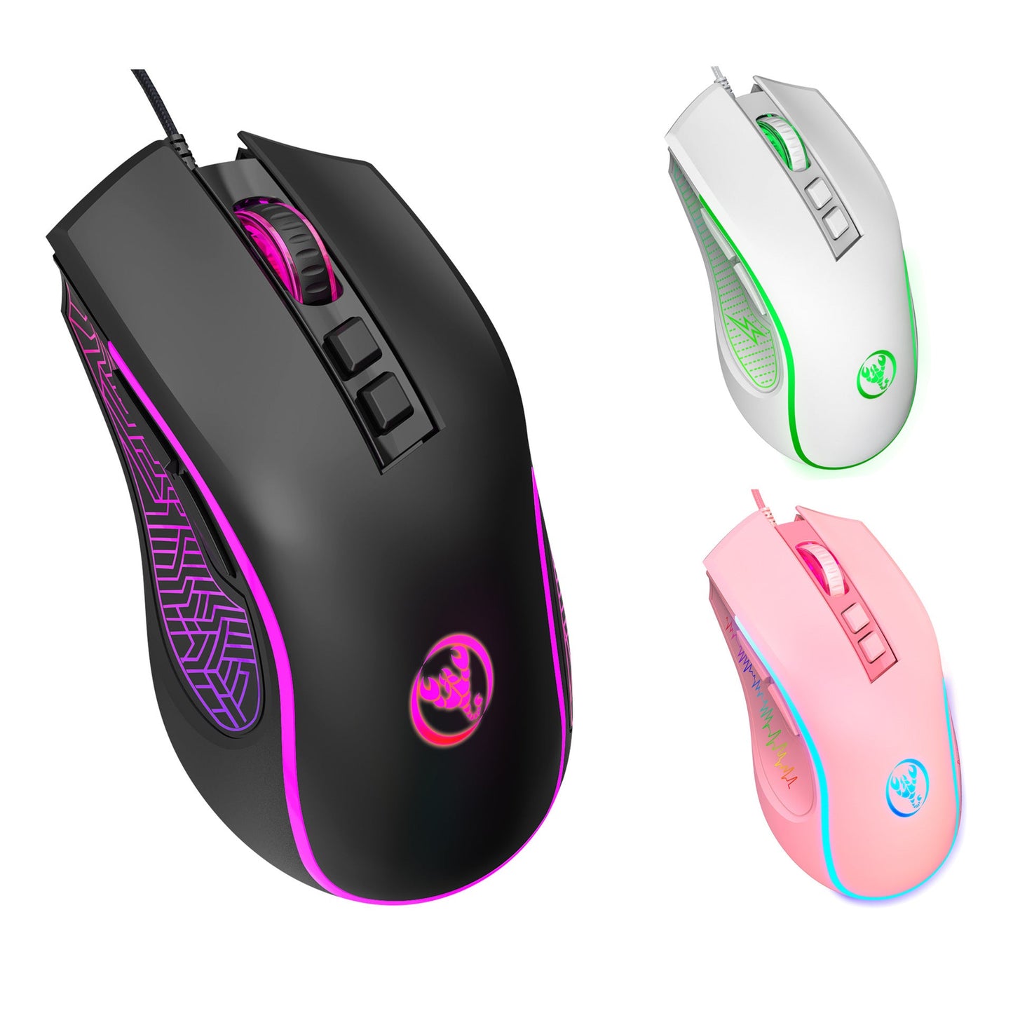 X100 wired gaming mouse with colorful glowing e - sports office mouse adjustable 3600dpi - 𝐃𝐔𝐕𝐋𝐀𝐒𝐇𝐎𝐏