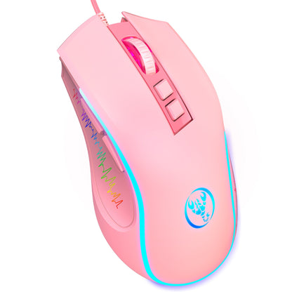X100 wired gaming mouse with colorful glowing e - sports office mouse adjustable 3600dpi - 𝐃𝐔𝐕𝐋𝐀𝐒𝐇𝐎𝐏